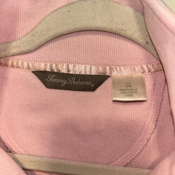 Pink / Tommy Bahama / quarter zip / small - Picture 2 of 2